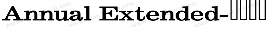 Annual Extended字体转换